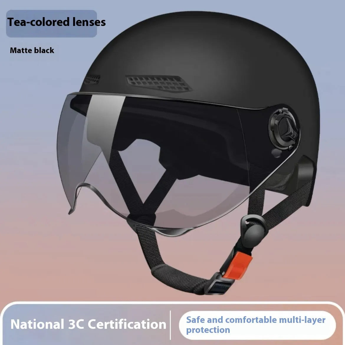 3C certified electric motorcycle helmet with sun protection visor in ice crystal grey colour