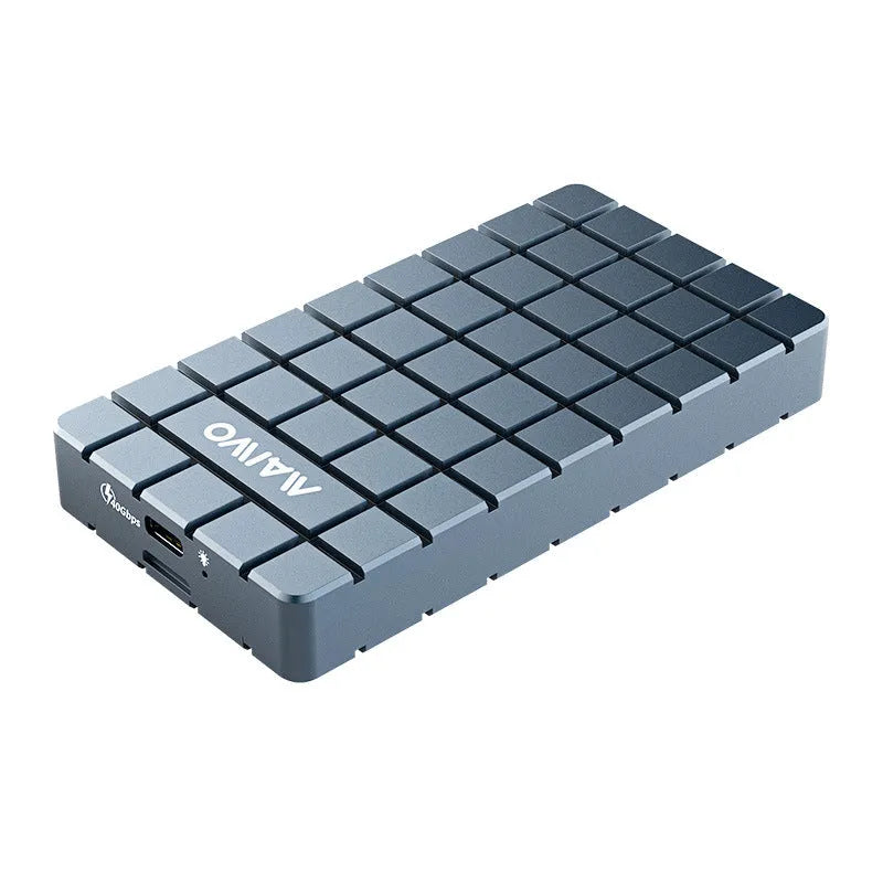 Aluminium USB4 hard disk enclosure for NVMe SSD measuring 50×118×13mm