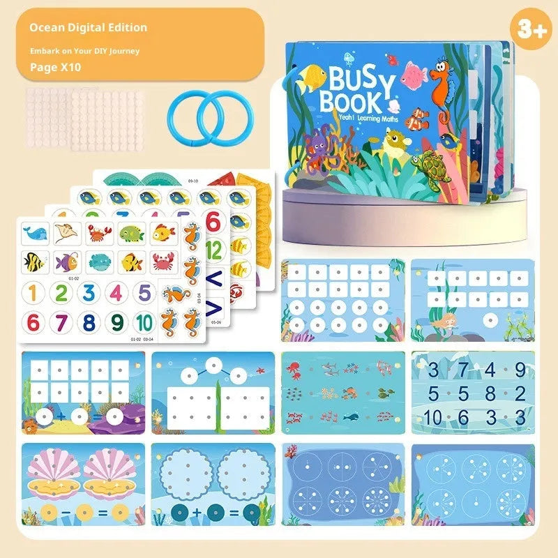 Educational toys books set for children 3-6 years made from paper with multiple learning versions
