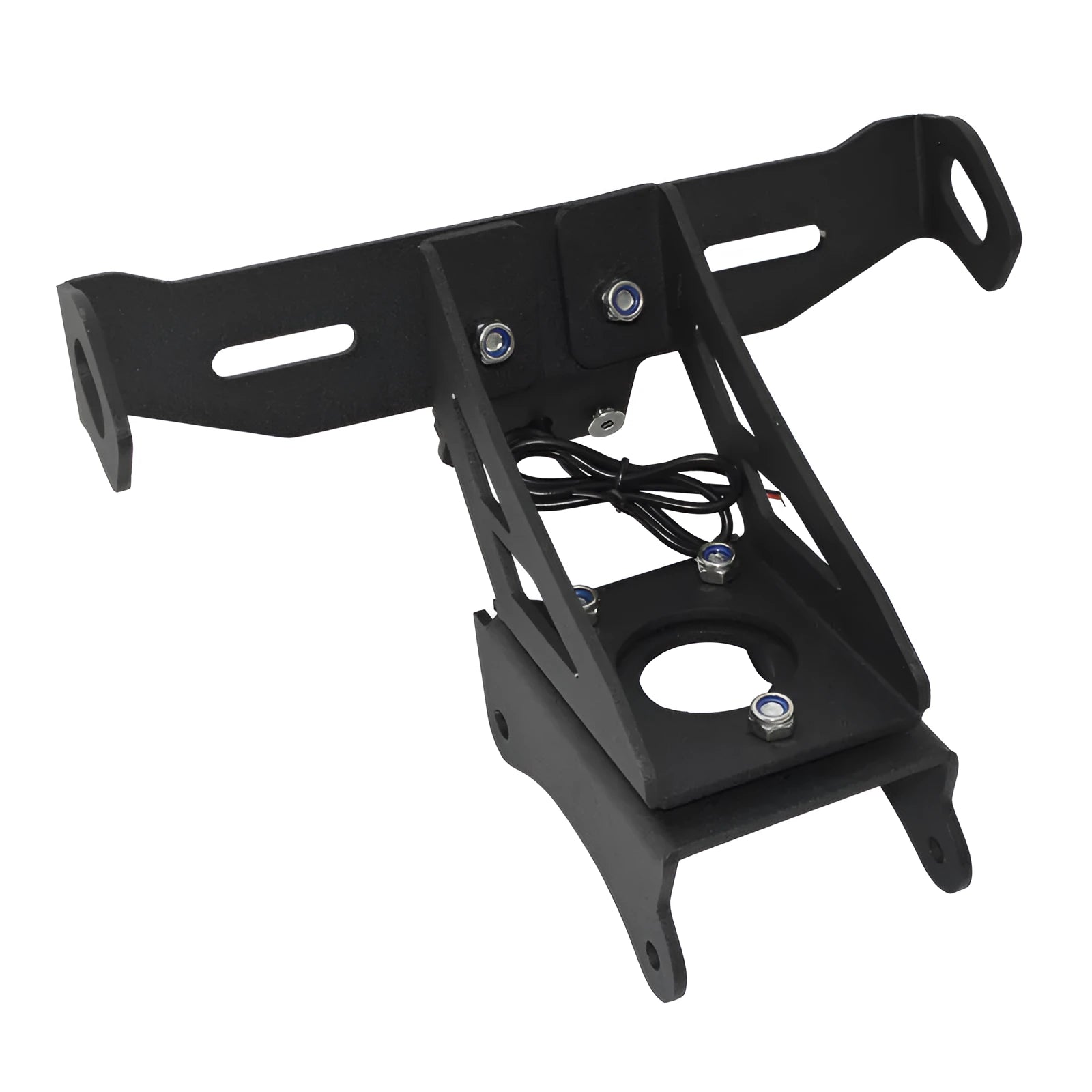 Black aluminium short tail licence plate holder for Honda motorcycle rear mounting