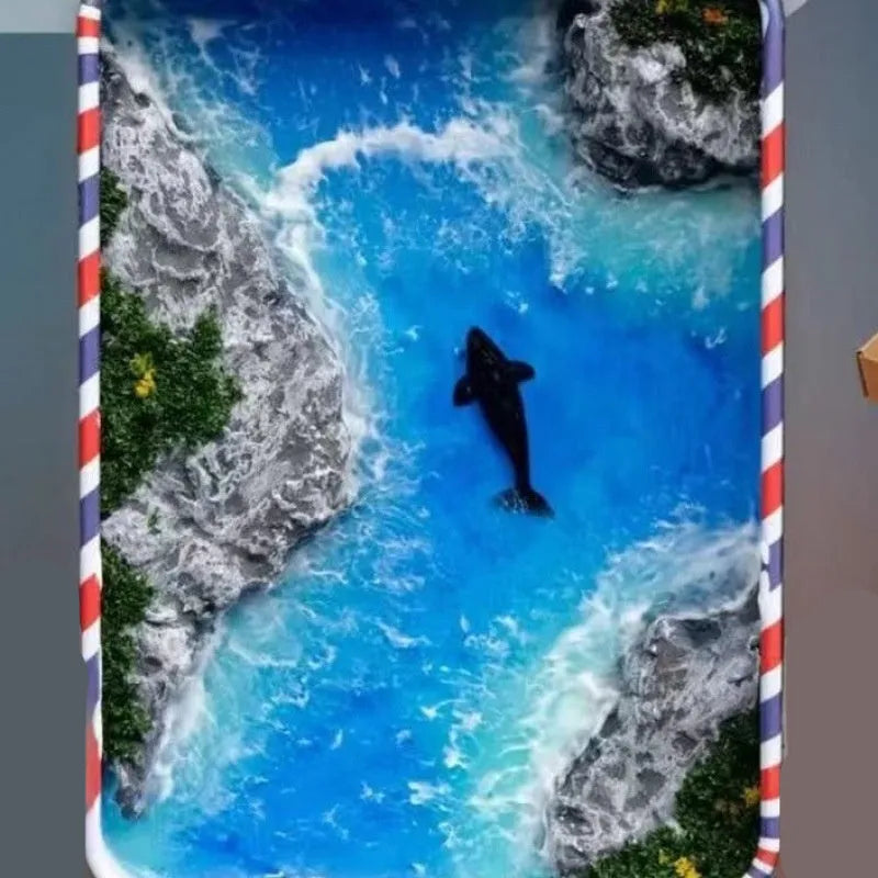 Handmade bamboo marine landscape ornament for DIY aquarium and craft projects