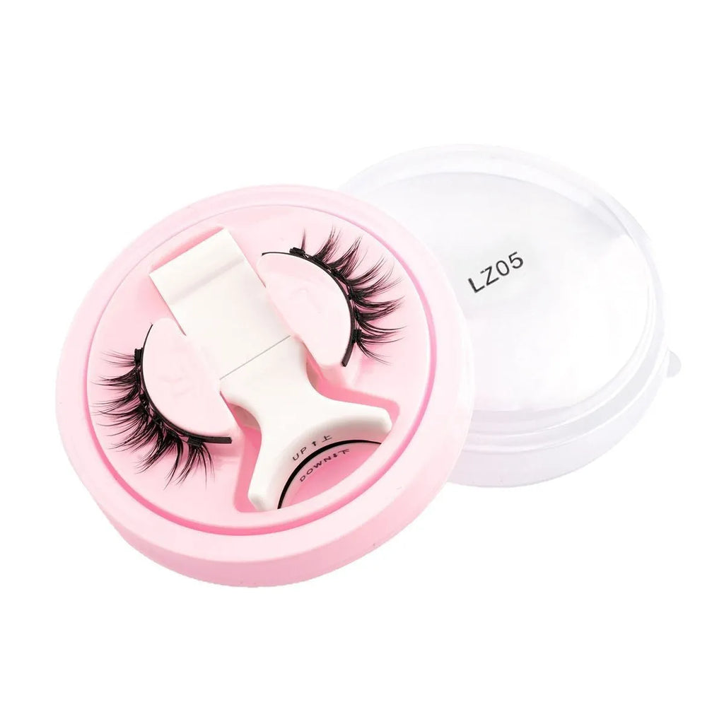 Reusable waterproof glue-free false eyelashes in natural artificial fibre