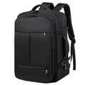 Large waterproof oxford backpack with multiple pockets open to show 15.6-inch laptop compartment