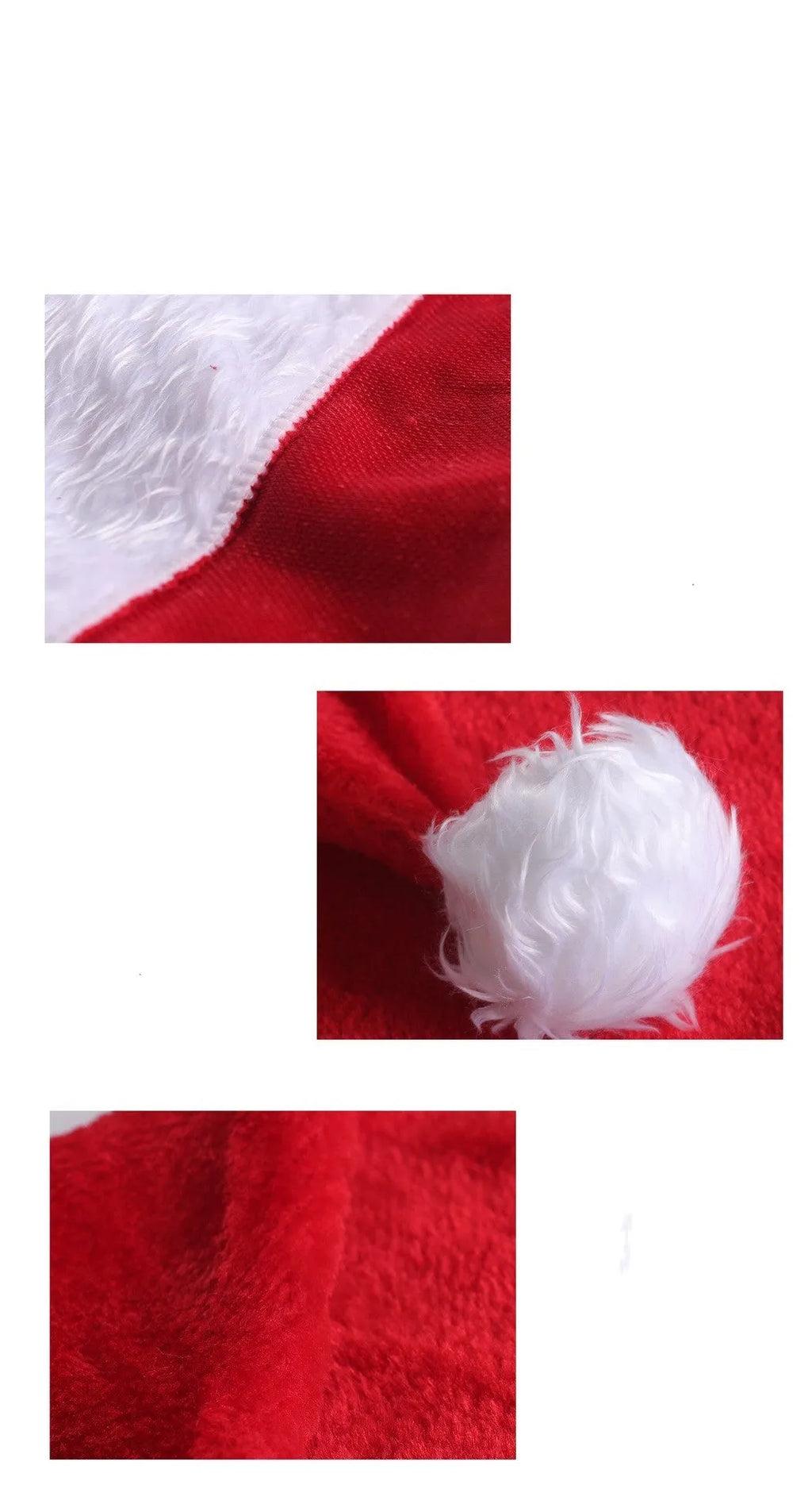 Red and white plush Santa hat with glowing LED lights around the brim and a white pom-pom.