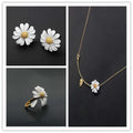 Ethnic style flower pendant necklace on 925 silver needle chain with 18K gold electroplating, adjustable 51-80cm circumference