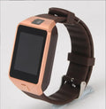 DZ09 sports smart watch with black TPU strap and 1.56 inch touch screen display
