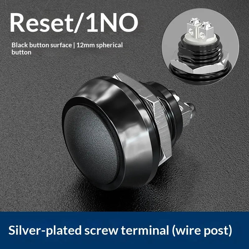 12mm red wave spherical handle self-resetting electronic remote control switch button