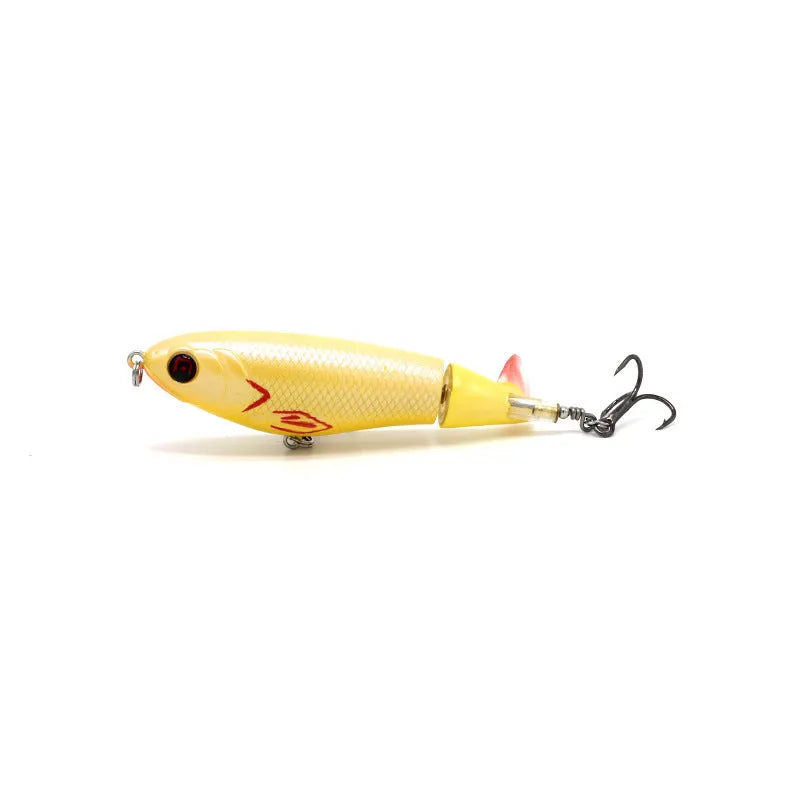 A 7.5cm long bionic soft fishing lure on a plain background, showing one of its multiple colour and style options.