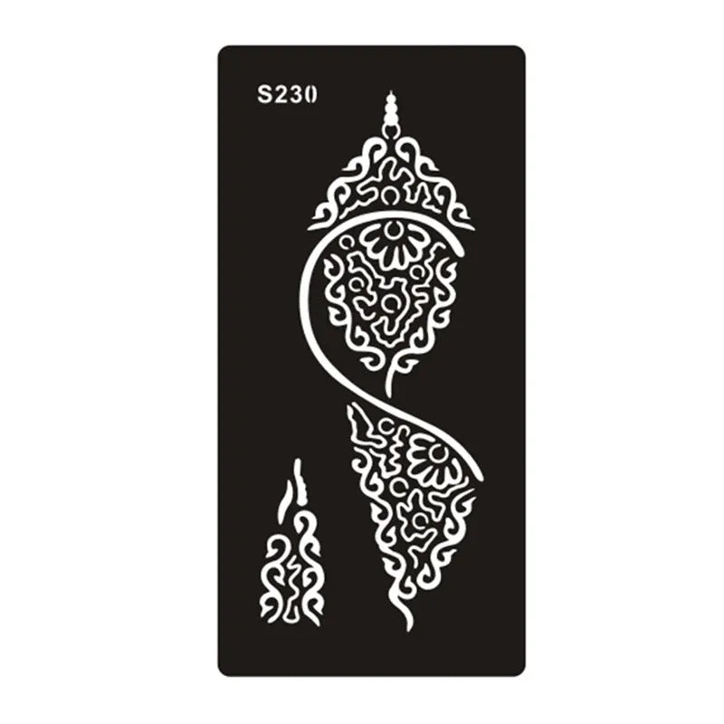 Sheet of hollow geometric pattern temporary tattoo stickers in various colours on water transfer paper.