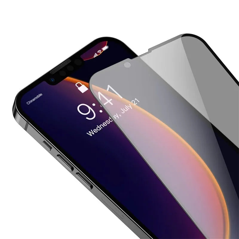0.23mm curved privacy tempered film for iPhone 13 5.4 inch Black front screen protector
