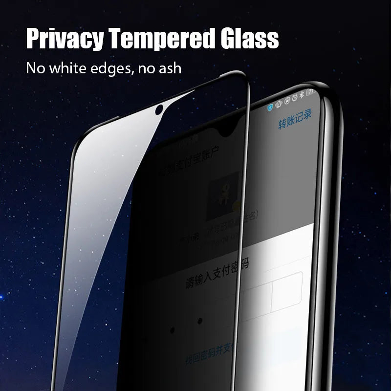 Xiaomi smartphone anti-spy tempered glass screen protector with 9H hardness rating