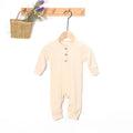 Cotton denim baby jumpsuit for newborn girls, long sleeve, autumn winter outfit, available in multiple colours