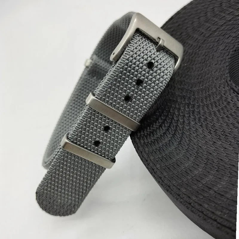 Nylon textile watch strap in five colours with 20MM and 22MM width options