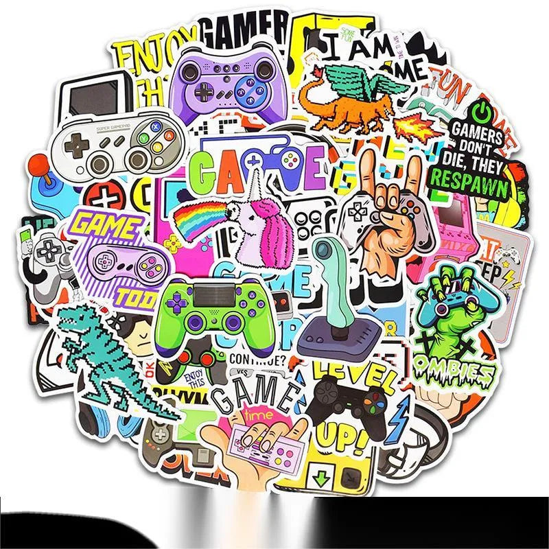 Nostalgic game console graffiti stickers set of 50 PVC waterproof removable decals for laptop suitcase skateboard