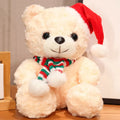 25cm cute little bear plush toy Christmas decorative gift in brown or white