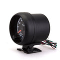 Black automotive tachometer with blue light pointer display showing 95mm diameter