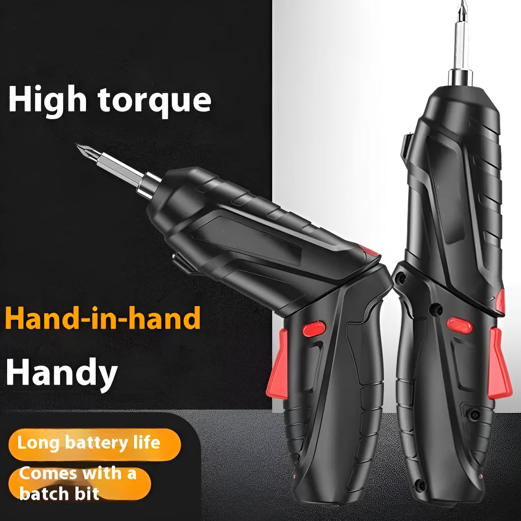 Rechargeable electric screwdriver toolbox 48 pieces suit with USB lithium battery and dual-purpose handle