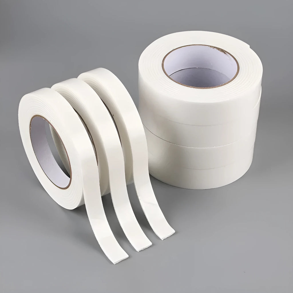 Foam double-sided adhesive tape 3mm thick with BOPP base in 15mm, 18mm, and 30mm widths