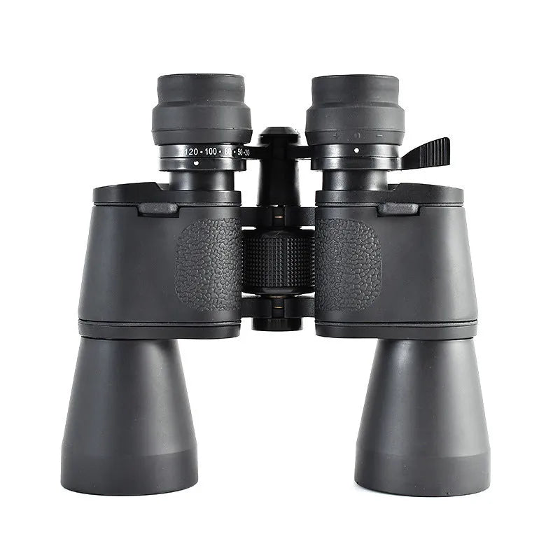 High power binocular telescope with continuous zoom for outdoor observation