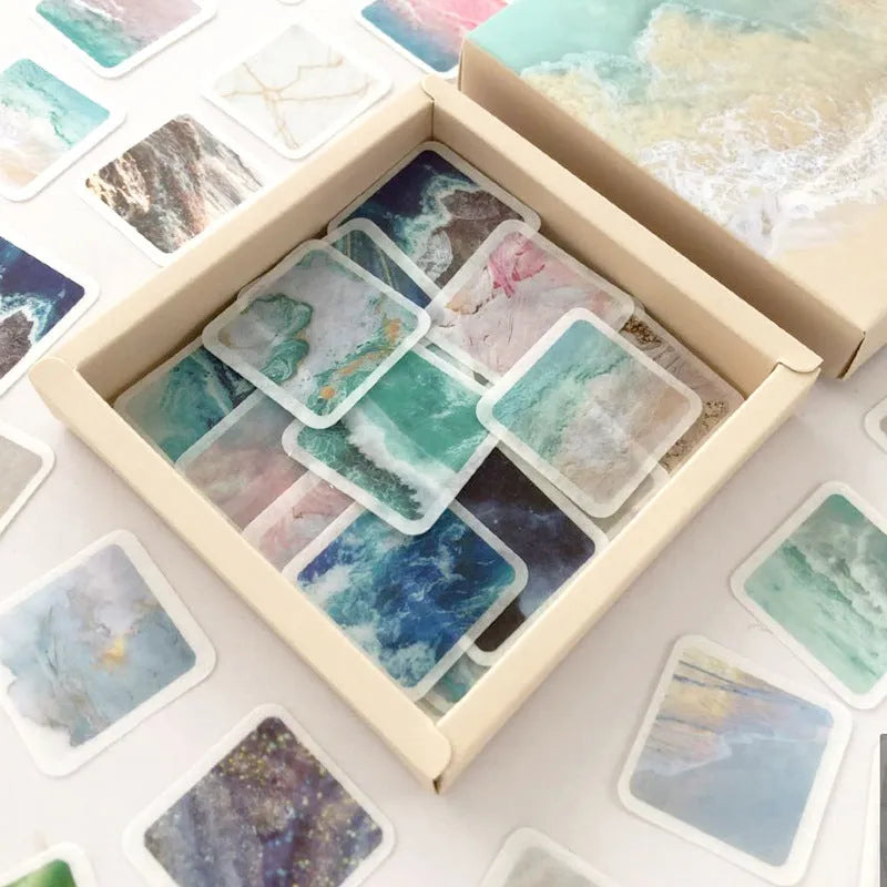200 pc box set washi paper stickers stationery diary decoration multi colour Japanese paper stickers