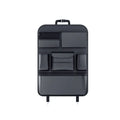 Black leather car seat hanging storage bag with carrying handle in two size options