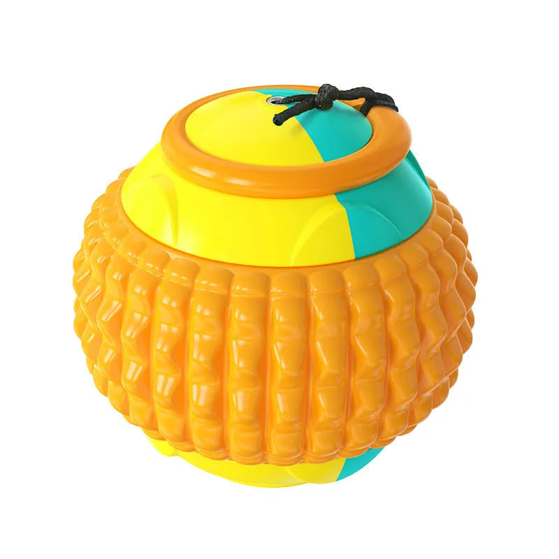 Plastic molar rod dog teeth training toy in hand throwing design, 86g weight, available in multiple colours