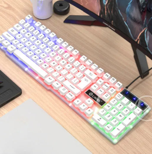 TX35 mechanical feeling keyboard in white plastic with 1.5m cable for laptop and desktop use