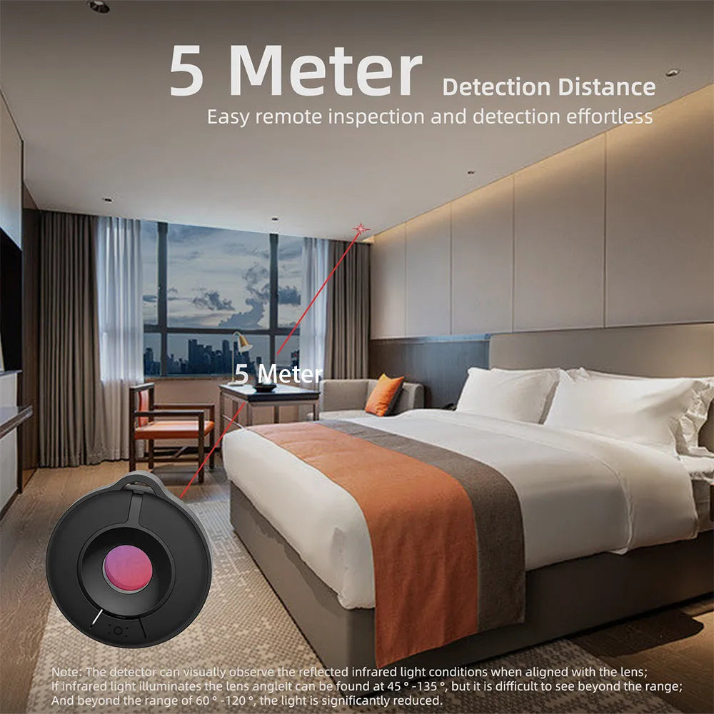 Compact S600 coloured infrared camera detector with a filtering lens for 5m remote inspection.