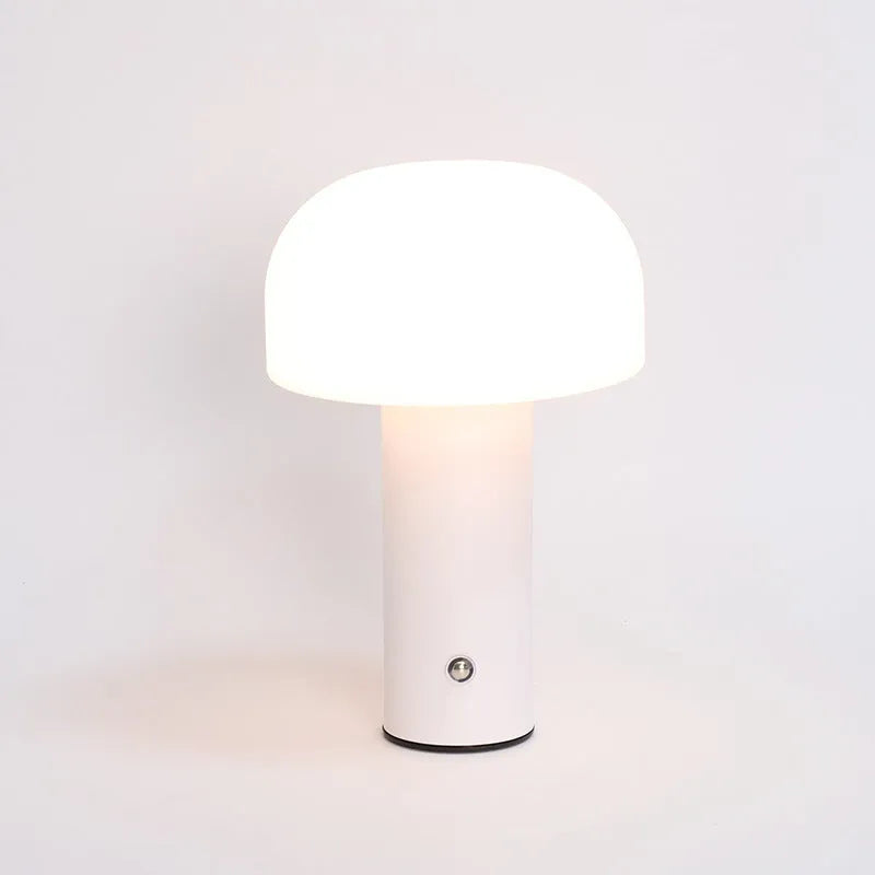 USB-powered decorative table lamp in black, green, orange, or white colour options