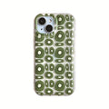 Transparent sliced kiwi fruit pattern TPU phone case for iPhone, showing kiwi green design on clear back