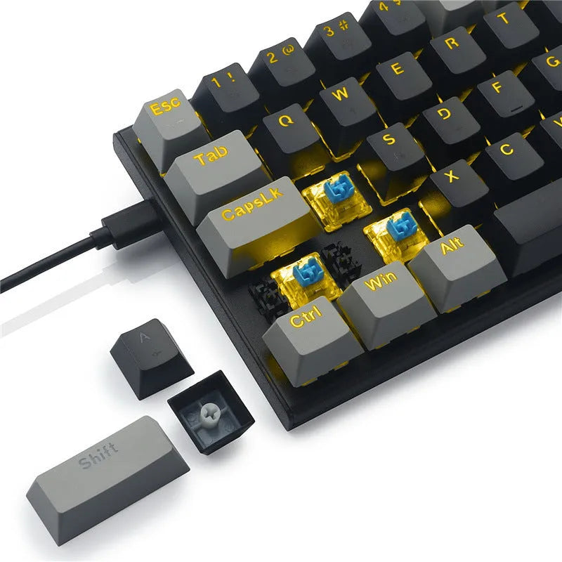 Aluminium alloy mechanical keyboard key cap set in various colour options for universal keyboards.