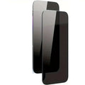Black anti-peeping tempered glass screen protector for iPhone 16 Pro Max front film