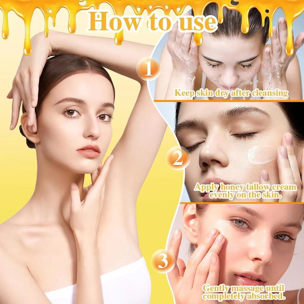 50g jar of cow fat honey moisturising cream for dry and combination skin