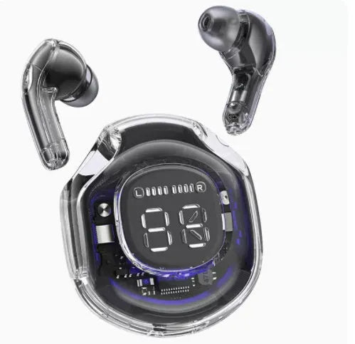 ACEFAST Small Crystal Color 2 Bluetooth Headset in alfalfa purple with silicone protective cover and lanyard