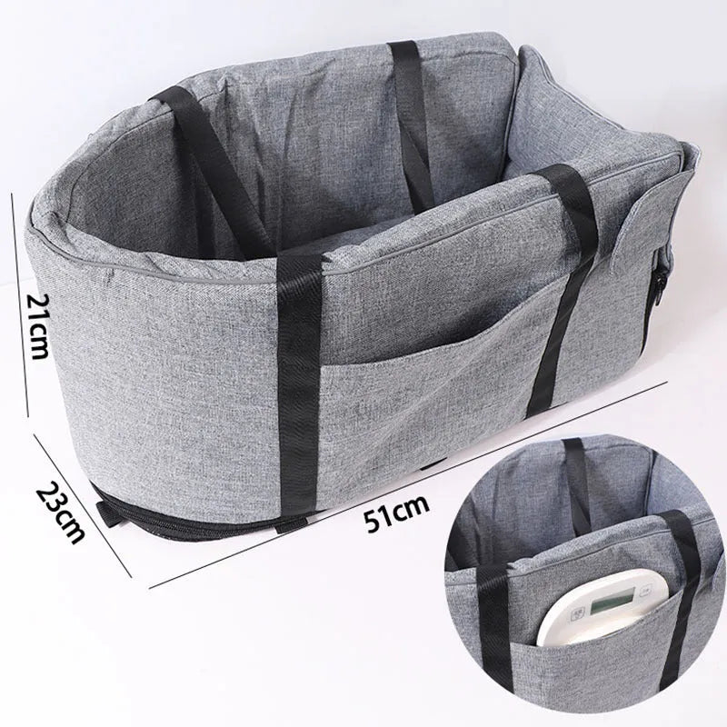 Outdoor pet dog kennel with a cloth cover shown in a car boot, available in blue, grey, red, and grey mesh colours.