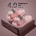 EVA parent child matching sandals with animal patterns in pink, green, yellow, and blue colours