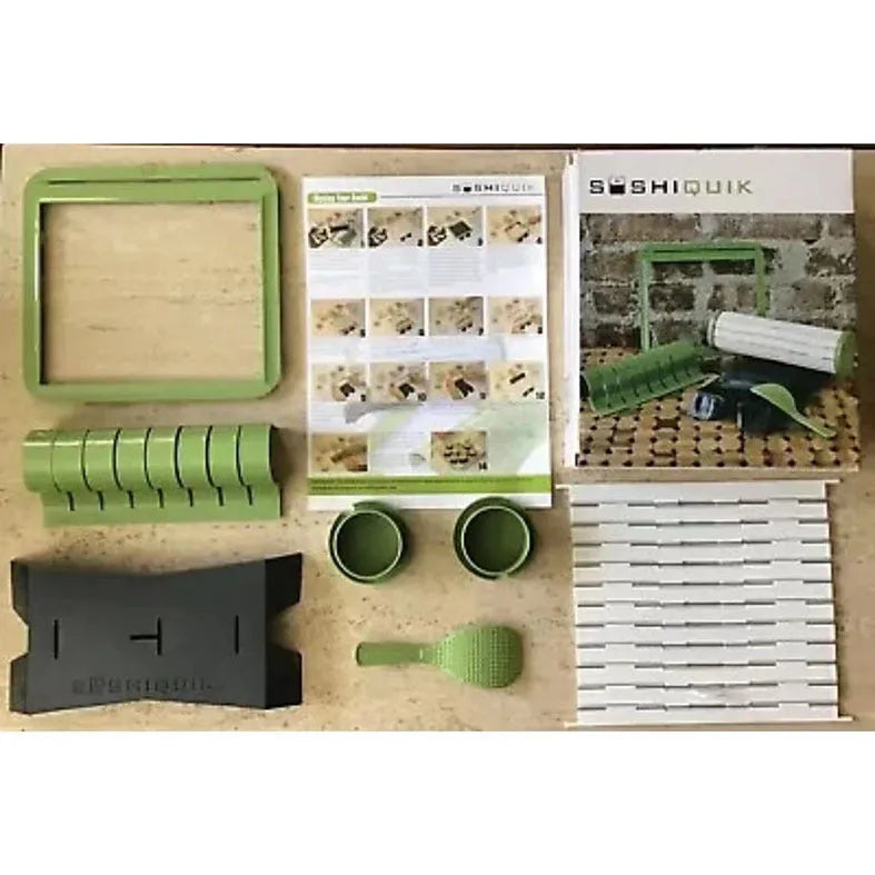 DIY sushi making machine with PP body and 11 stainless steel wire guides in colour box packaging