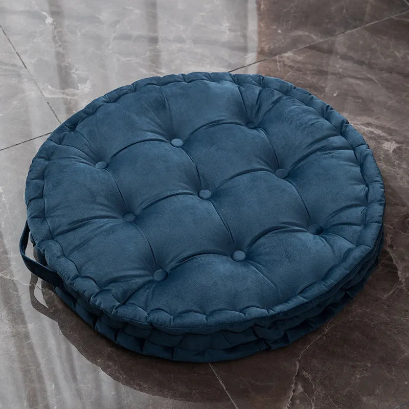 60cm round polyester floor cushion in solid colour with 7cm thickness for floor seating