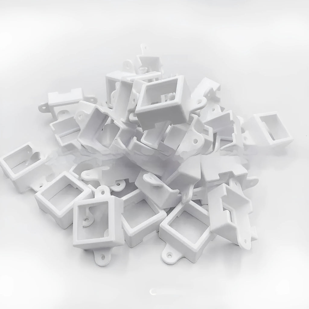 White plastic LED light protective lampshade and diffuser cover measuring 1.7cm by 6cm.