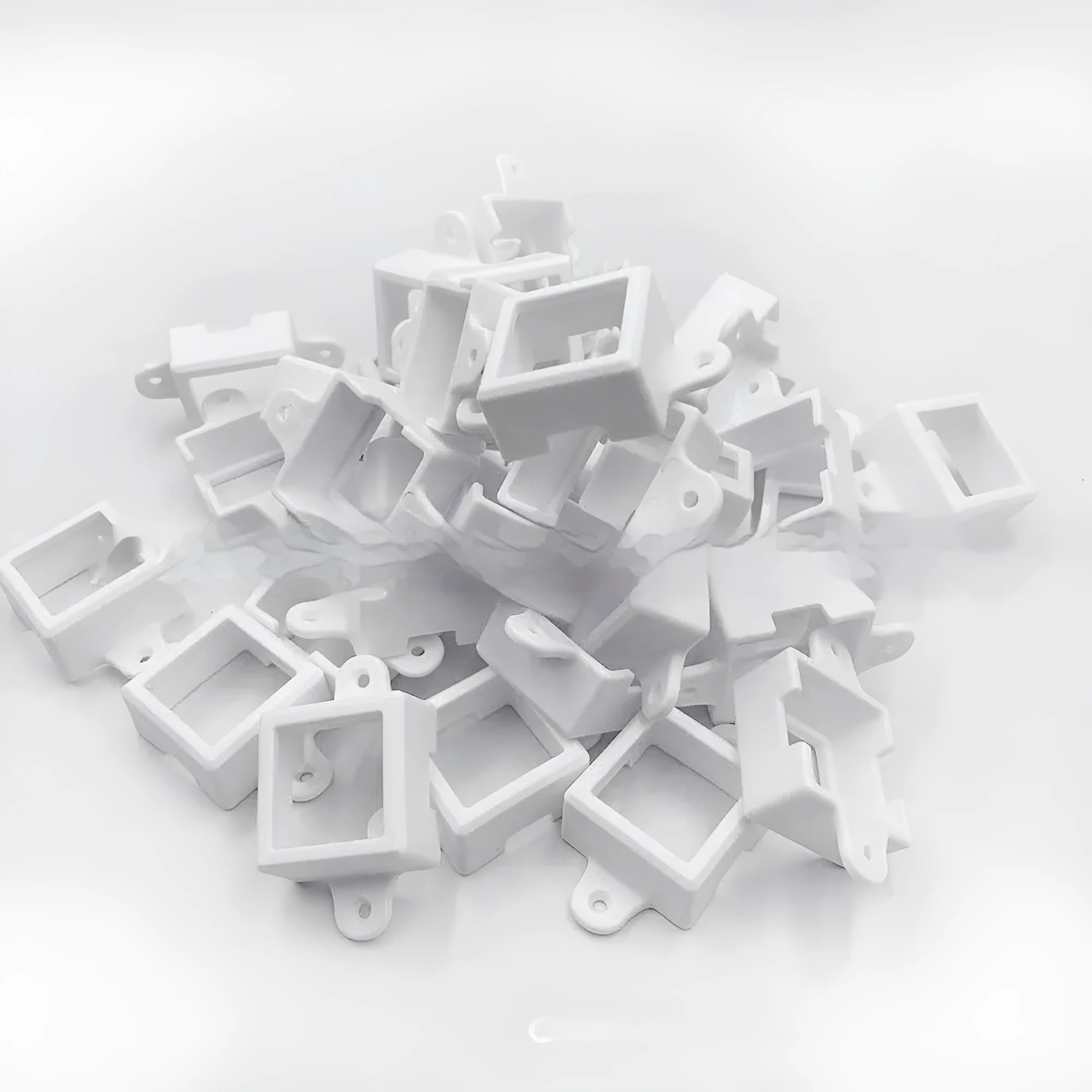 White plastic LED light protective lampshade and diffuser cover measuring 1.7cm by 6cm.