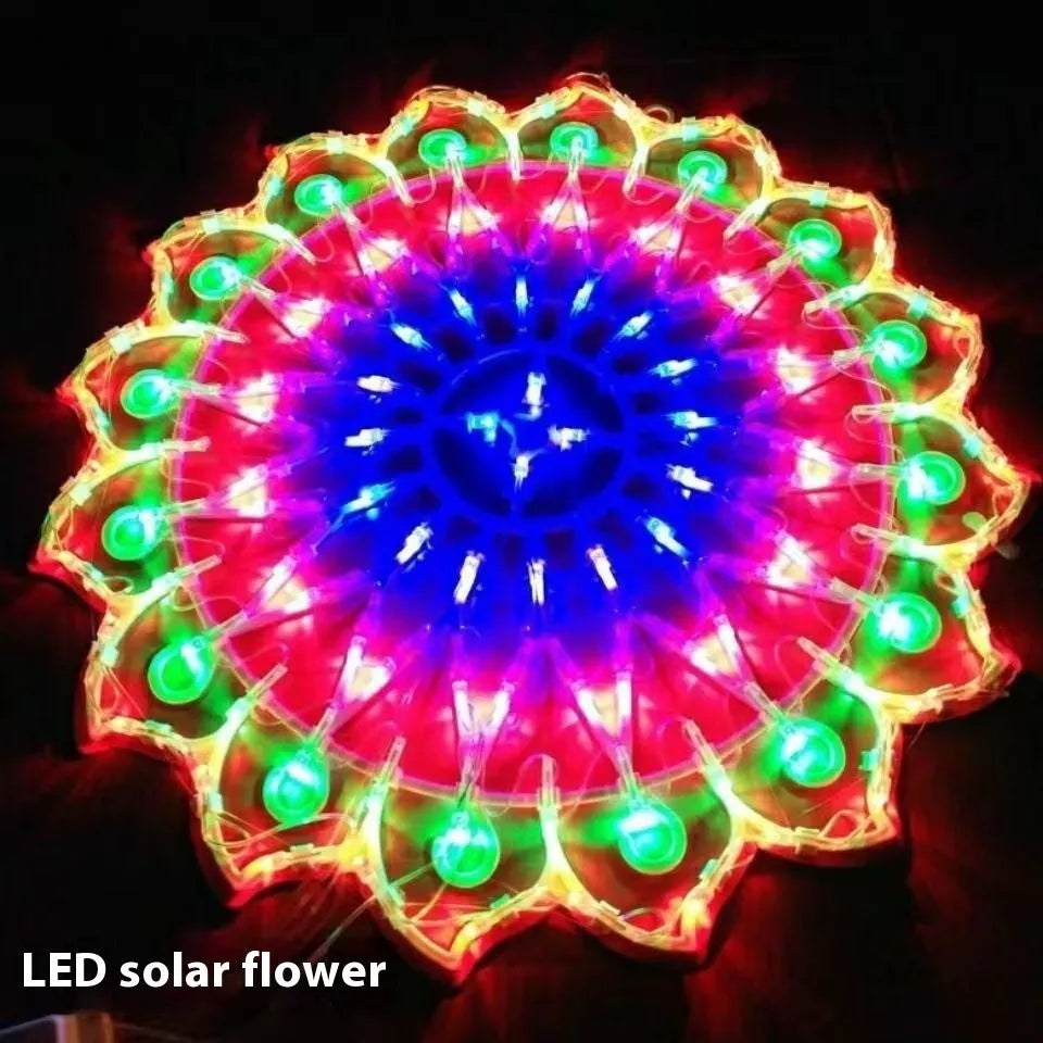 Outdoor Christmas decorative string lights with peacock sunflower star and love heart designs