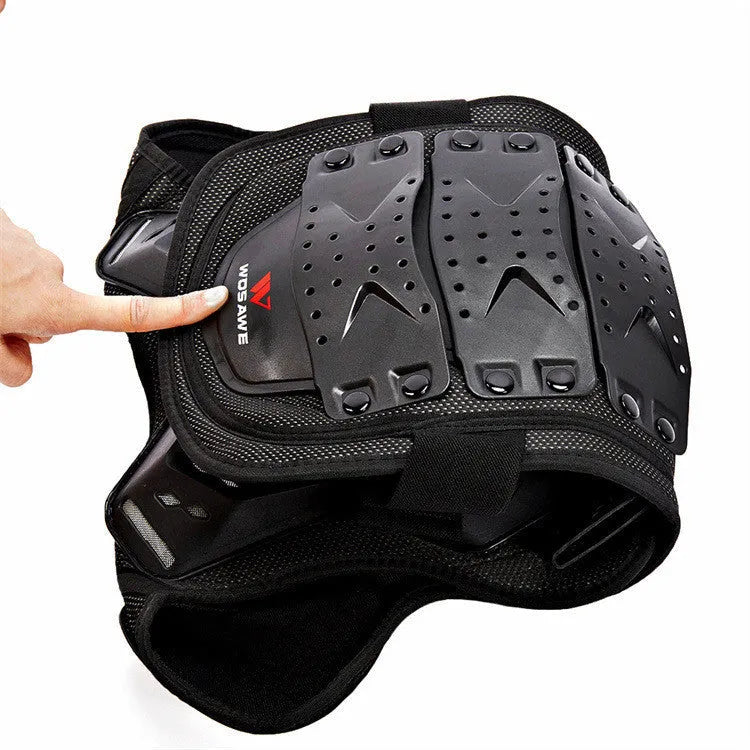 WOSAWE ML206 children's armour suit in black, PE and EVA protective gear for roller skating, sizes L and M