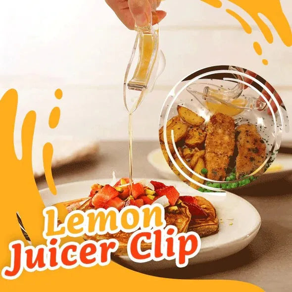 Transparent acrylic bird shaped manual lemon juicer with dimensions 12x3.5x5.1cm on a clean countertop