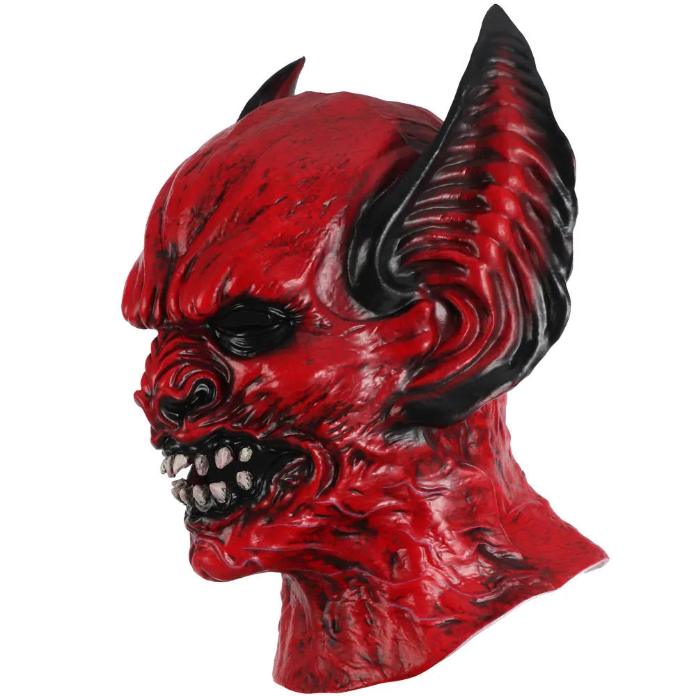 Red bat design RP foam full head cover mask for Halloween and costume events