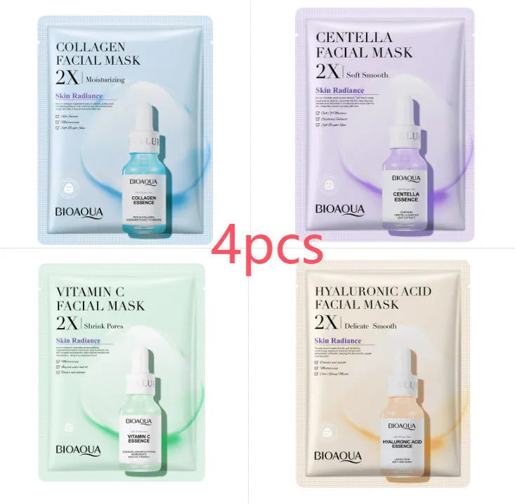 Collagen face mask sheet with hyaluronic acid gel formula in 30g pack