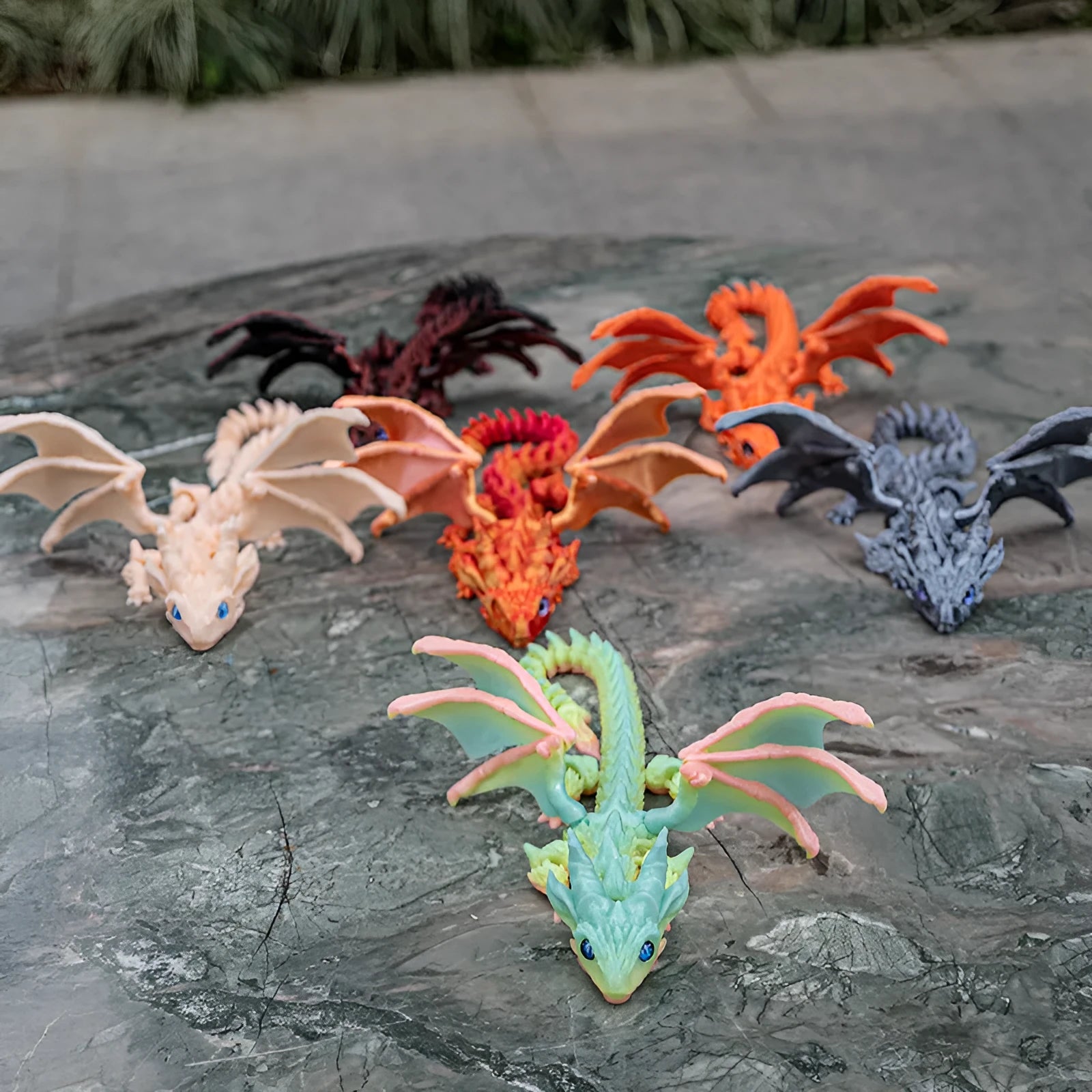 Flying Dragon Wings decoration toy in PLA plastic, showing detailed wing design and colour options.