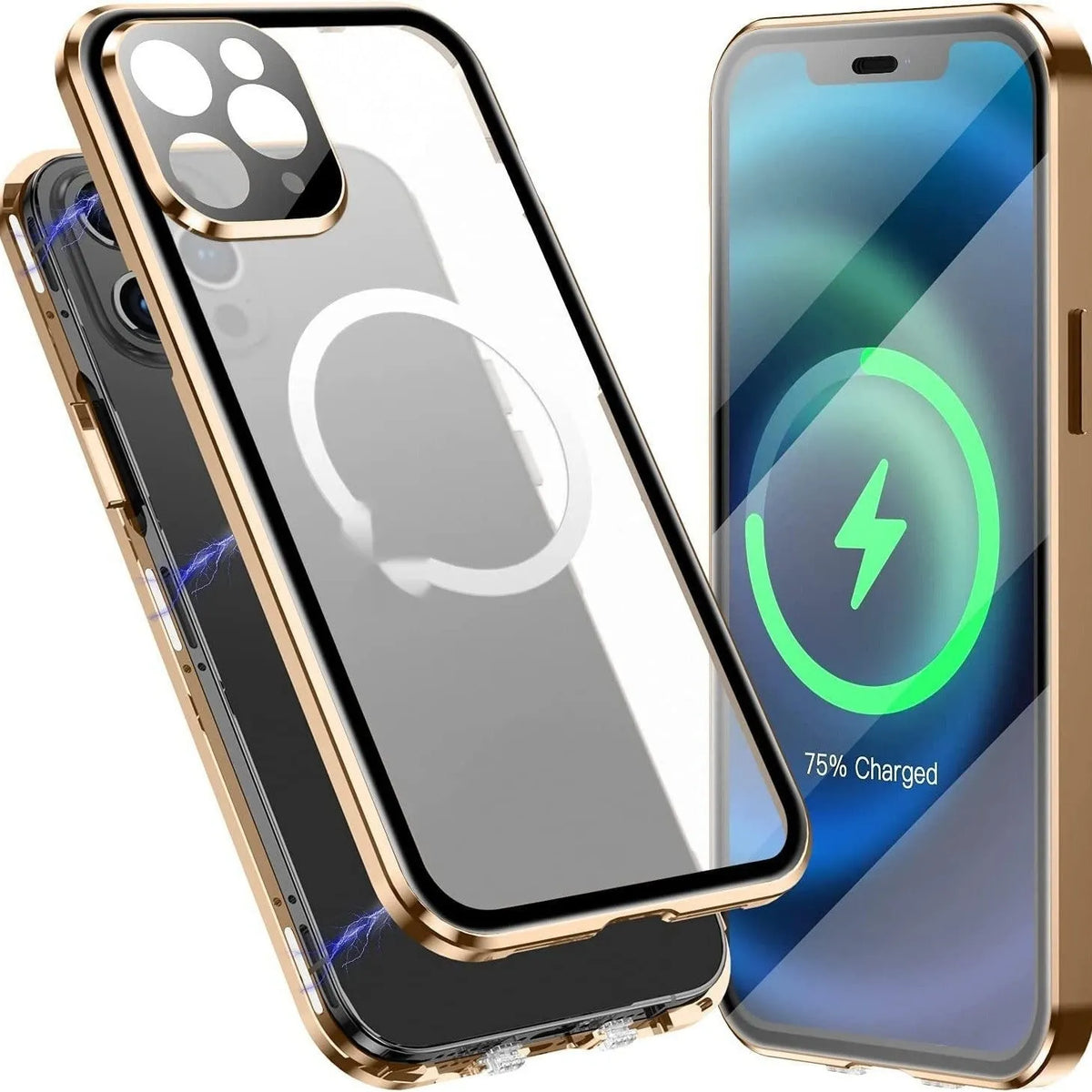 Magnetic card buckle phone case for iPhone 16 series in black metal with card slot