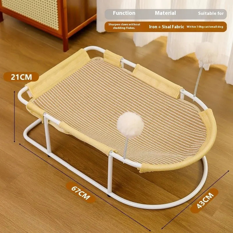 Large grey fabric cat kennel with bracket ventilation and removable padded mat
