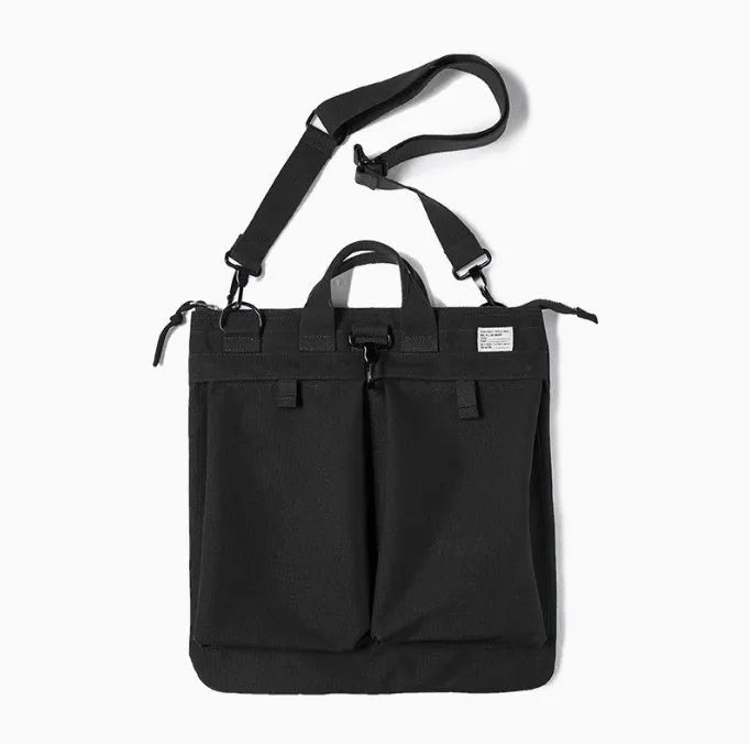 Marden Tooling Helmet canvas crossbody messenger bag in military green with shoulder strap