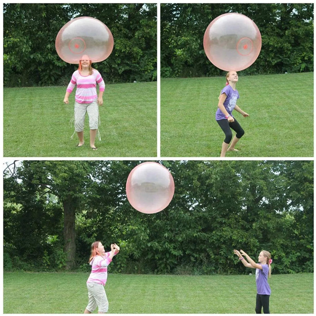Inflatable TPR bouncy ball children's toy in pink, yellow, green, and blue, sizes 40cm to 120cm